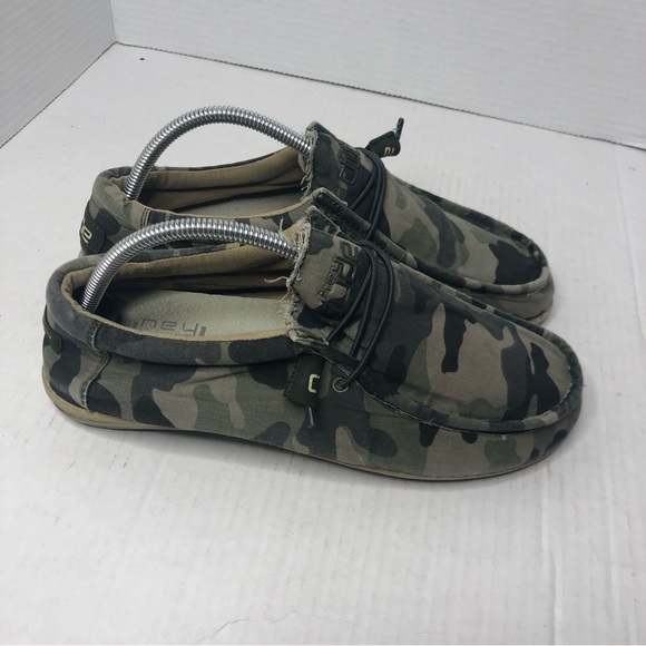 Hey Dude Loafers Mens Size 11 Wally Camouflage Camo Slip On Shoes - Picture 4 of 10